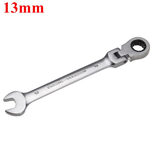 

13mm Metric Chrome Flexible Head Ratchet Action Wrench Spanner Nut Tool