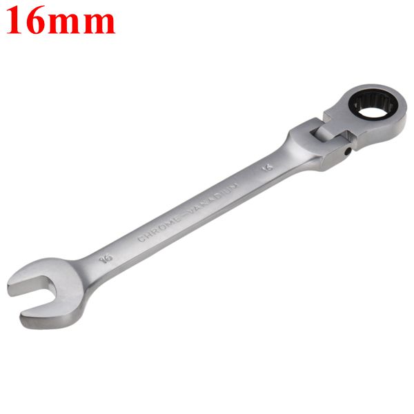 

16mm Metric Chrome Flexible Head Ratchet Action Wrench Spanner Nut Tool