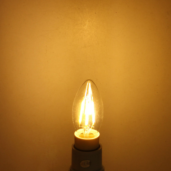 

E14 2W Pure/Warm White Edison LED Candle Flame Lamp 220-240V