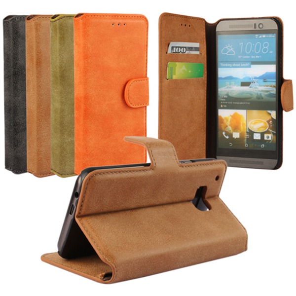

Magnetic Matte Flip Pu Leather Stand Case Cover For HTC One M9