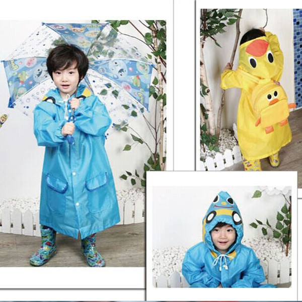 Kids Children Cute Funny Cartoon Rain Gear Raincoat Rainwear - US$6.66