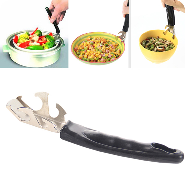 

Stainless Steel Multi-function Bowl Dish Plate Clip Tong Beer Bottle Opener Kitchen Tool