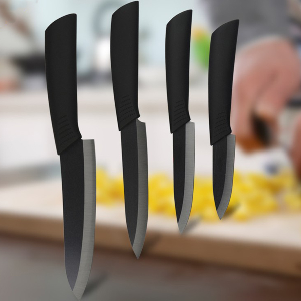 

Black Blade Ceramic Knife Set Chef's Kitchen Knives 4 Size