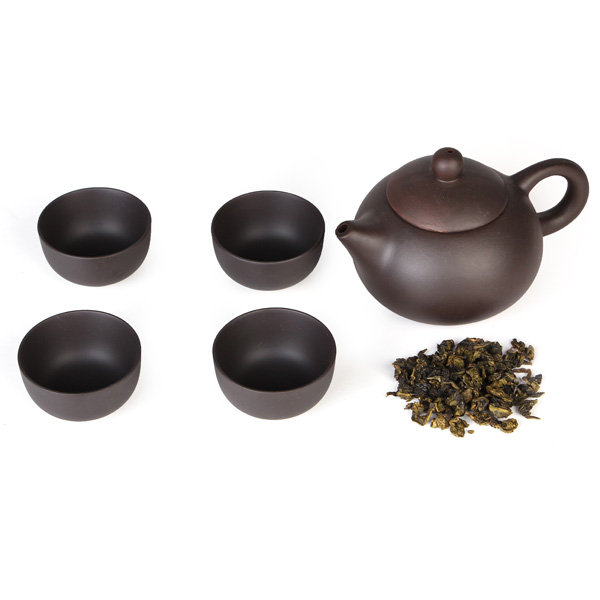 5Pcs/set  Kung Fu Tea Chinese Ceramic Cups Yixing Purple Clay Tea Pot