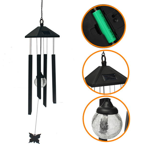

Solar Colour Changing LED Light Lamp Wind Chimes Outdoor Garden Decor