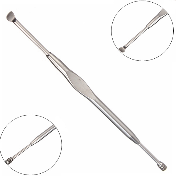 

Double Ends Sides Stainless Steel Earpick Ear Pick Wax Curette Remover Cleaner