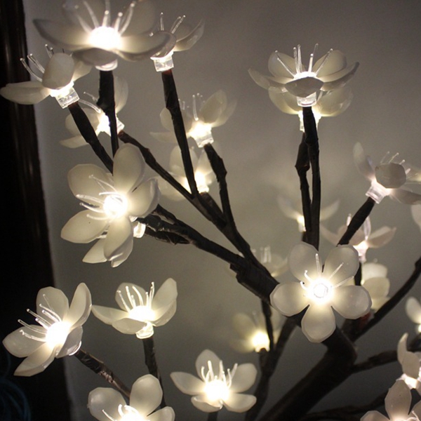 Mini Plum Blossom LED Flower Tree Night Light Christmas Home Desk ...