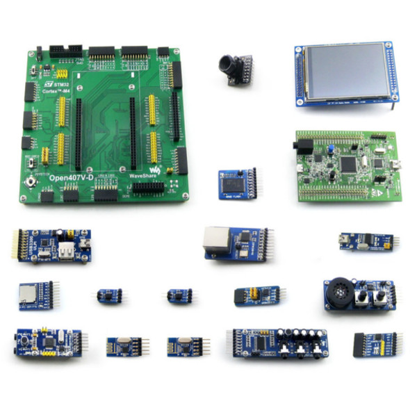 

ARM STM32 Cortex-M4 STM32F4DISCOVERY Development Board With 17 Modules