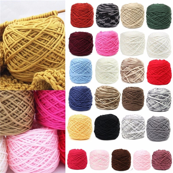 200g doux coton a tricoter a la main fil laine lisse laine boule echarpe vetements de bebe