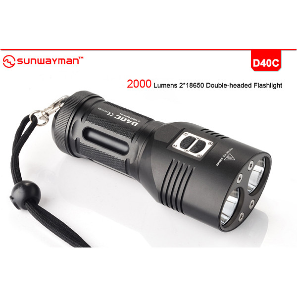 

Sunwayman D40C XM-L2 2000LM Double-headed LED Flashlight 2*18650