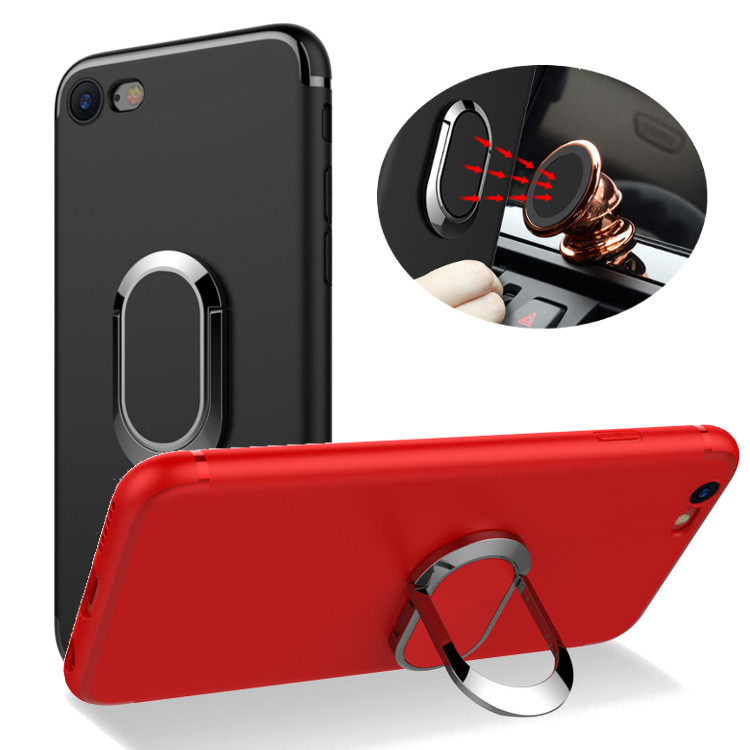 

Bakeey™ 360° Adjustable Metal Ring Kickstand Magnetic Frosted Soft TPU Case for iPhone 6&6s 4.7 Inch