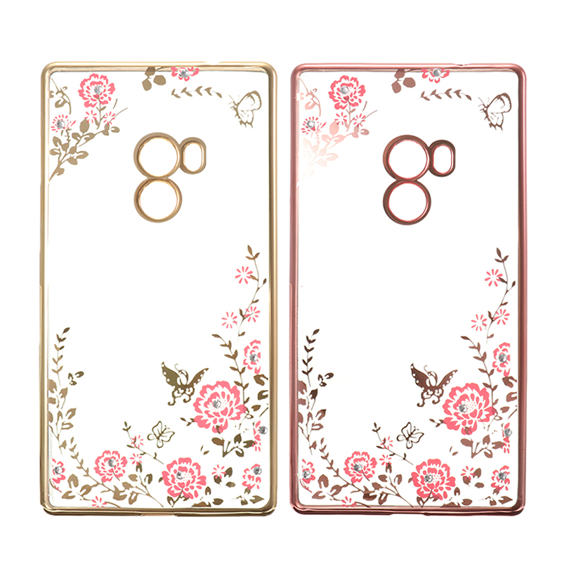 

Luxury Soft TPU Flowers Pattern Plating Protective Case For Xiaomi Mi Mix