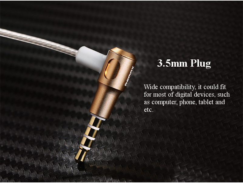 [Dual Dynamic Drivers] REMAX RM-580 In-ear 3.5 mm Plug Wire Control Earphone With Mic