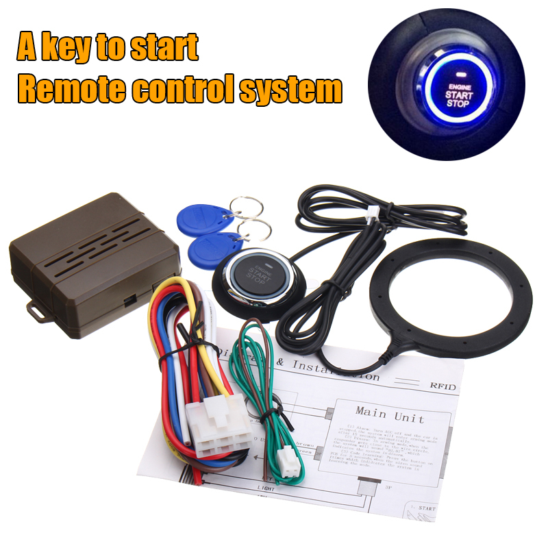 Car Alarm System Security Keyless Entry Push Button Ignition Remote Engine Start