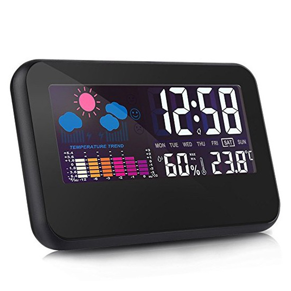 Loskii DC-002 Digital Wireless USB Indoor Weather Station Thermometer Hygrometer Alarm Clock