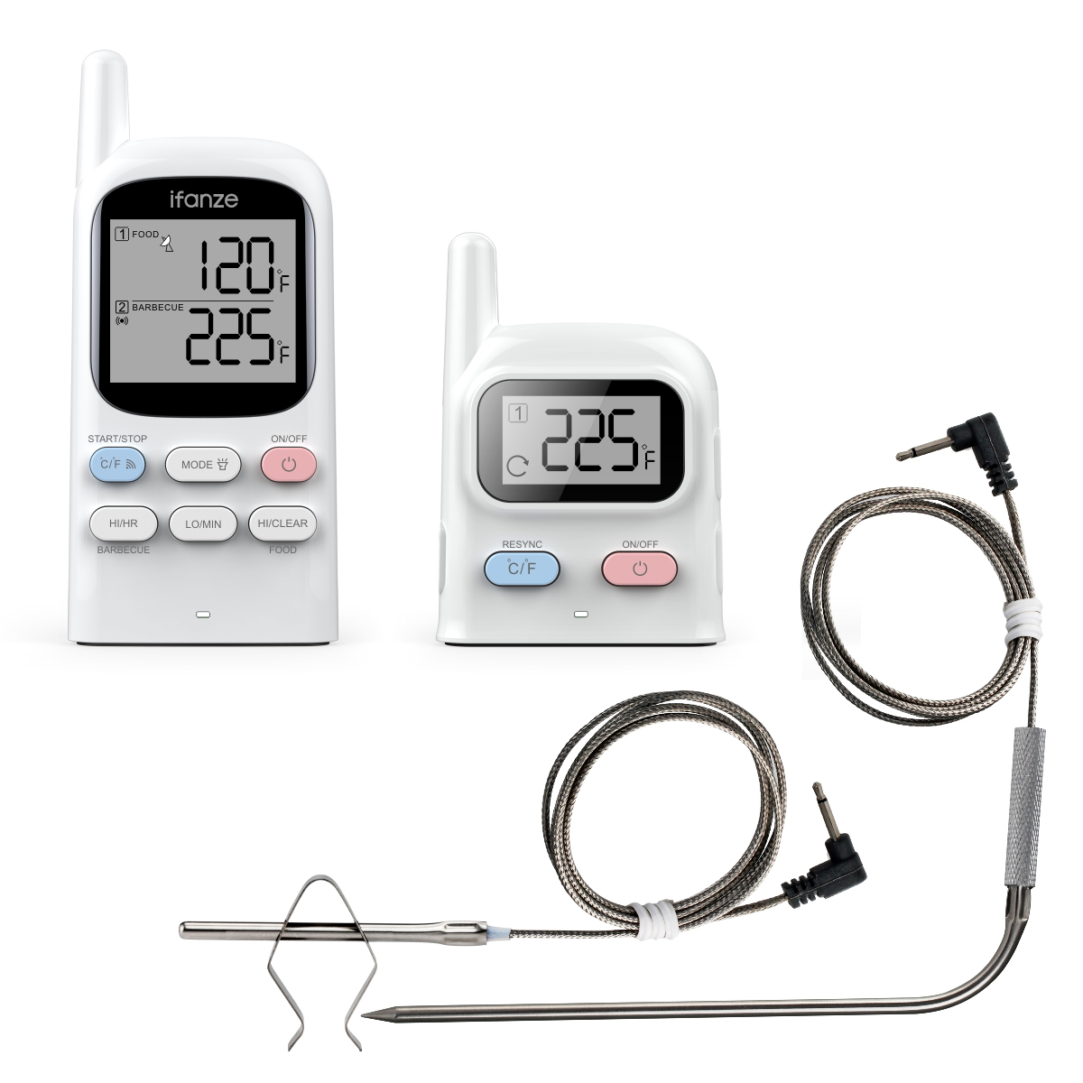 

Digital Wireless Remote Dual 2 Probe Meat Thermometer For BBQ Oven Grill Smoker Cooking Tool