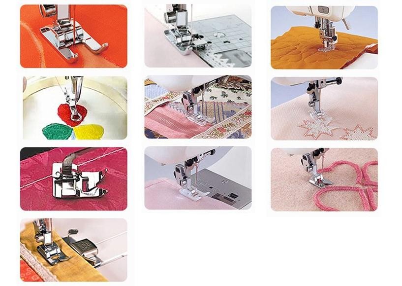 KCASA 32pcs Domestic Sewing Machine Presser Foot Feet Kit Set With Box For Brother Singer Janom