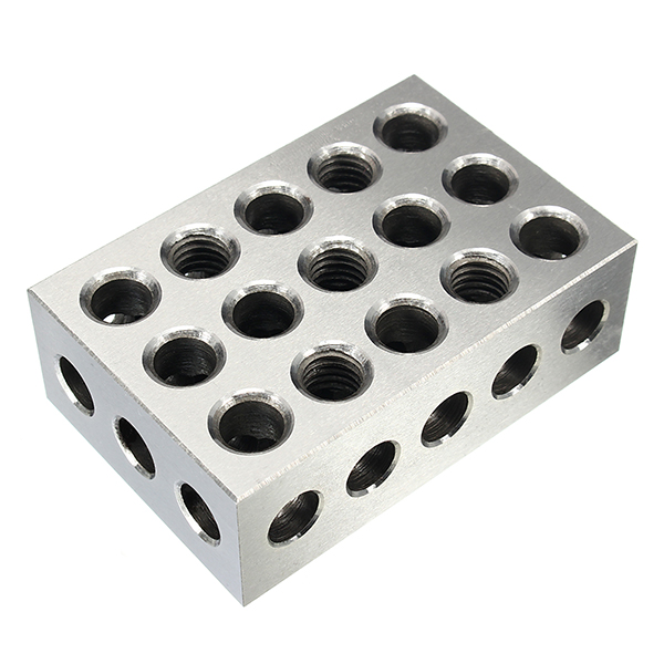 2pcs 25x50x75mm Blocks 23 Holes Parallel Clamping Block Milling Tool Precision 0.005mm