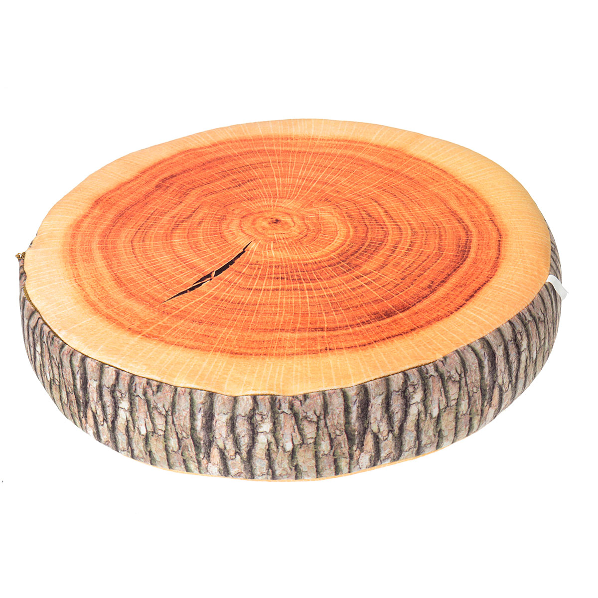 

3D Novelty Ginkgo Tree Wood Cushion Stump Log Throw Pillow Home Office Car Soft Decor