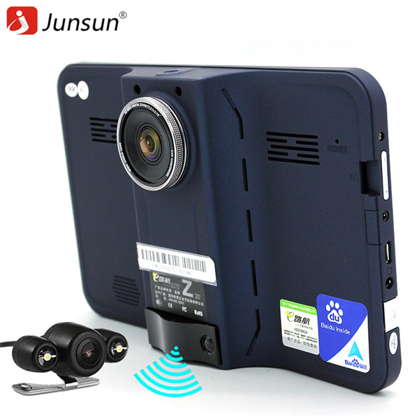 

Junsun M80S 7 Inch 1080P Car DVR Camera Radar Detector w/DVR Rear View Night Version Map GPS Tough Screen