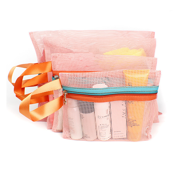 

Honana HN-TB16 4pcs Travel Storage Bag Mesh Luggage Packing Organizer Clothes Underwear Packing Cube