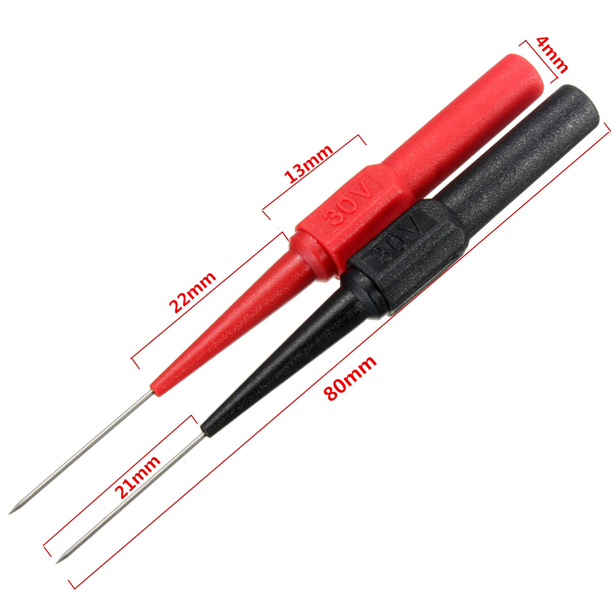 Details about   2Pcs Insulated Quick Piercing Test Needle Hook Clips Multimeter Testing Probes 
