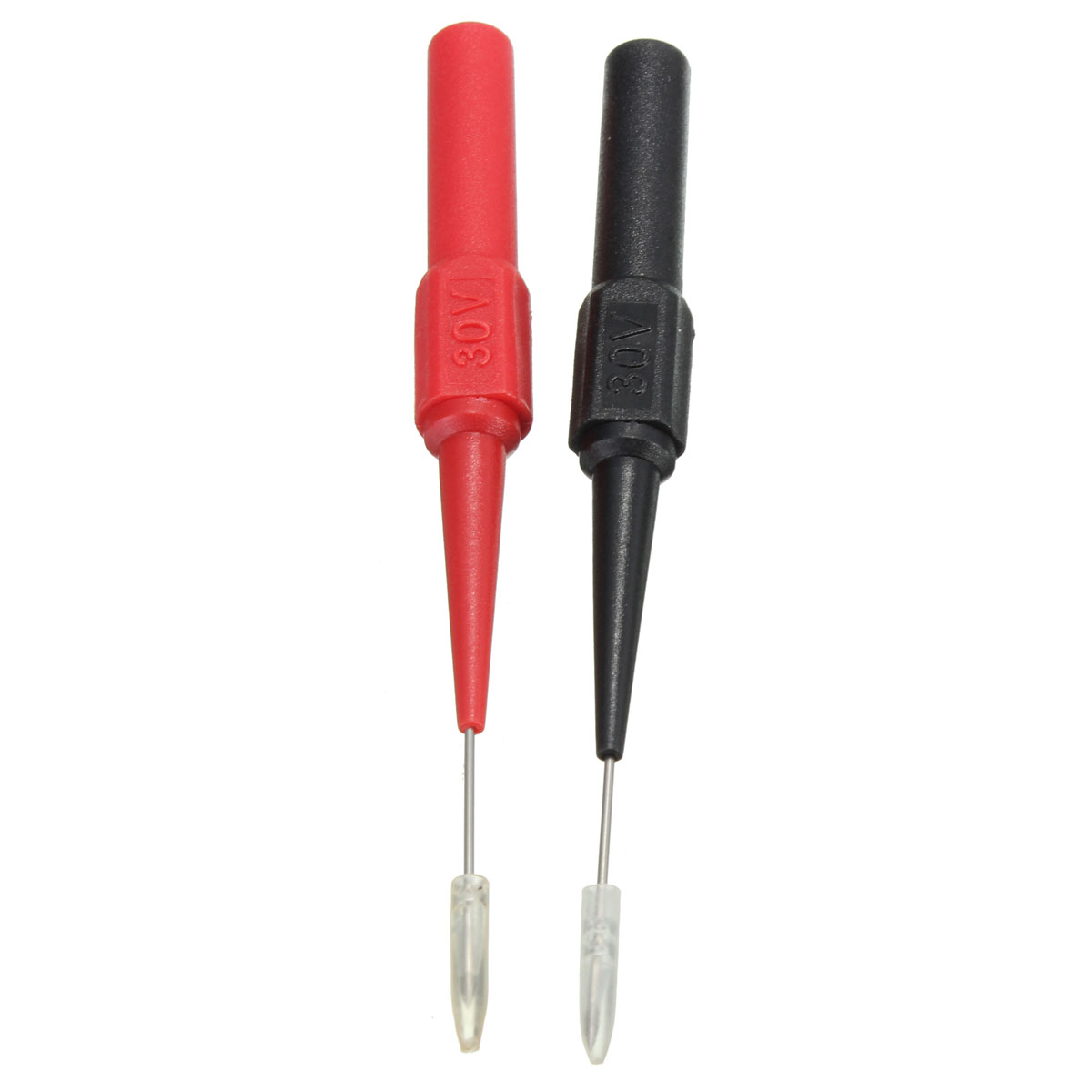 2pcs Fully Insulated Quick Piercing Test Needle Hook Multimeter Testing Probes