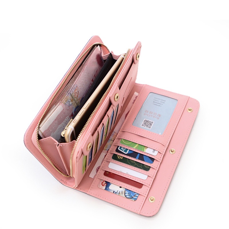 Women Colorful Leather Cross Pattern Purse Wallet Case Phone Bag Card Slot for iPhone Samsung ...