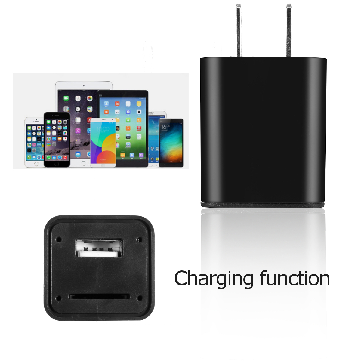 Voice Activated Wall Charger GSM GPS SIM Tracker Audio Ear Bug Listening Device