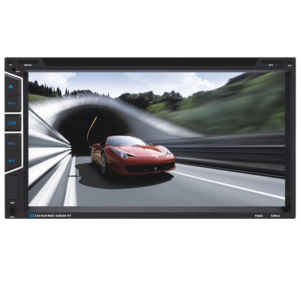 

YT-F6082 6.95 inch Car DVD MP3 MP4 Player Digital Touch TFT Screen fit Big USB SD MMC Card
