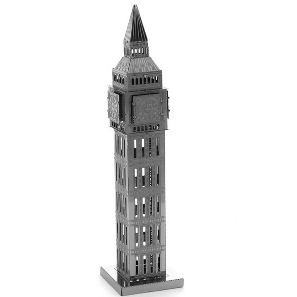 

Aipin DIY 3D Puzzle Stainless Steel Model Kit Big Ben Silver Color