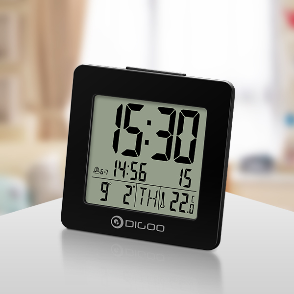 

Digoo DG-C2 Home Comfort Indoor Digital Blue Backlit LCD Thermometer Desk Alarm Clock 3 Alarm Setting Modes