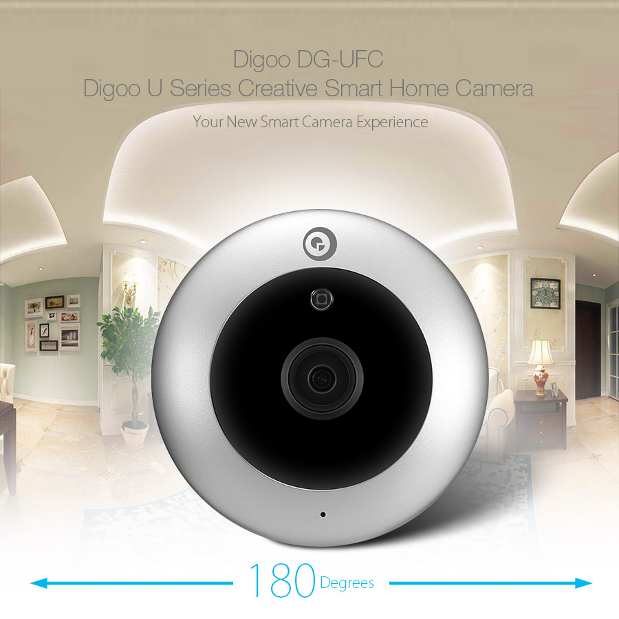 Digoo DG-UFC H.265 Strengthen Lens 1080P FHD 2.8mm 180 Degree Wireless Night Vision Smart Home WIFI IP Camera Security Monitor