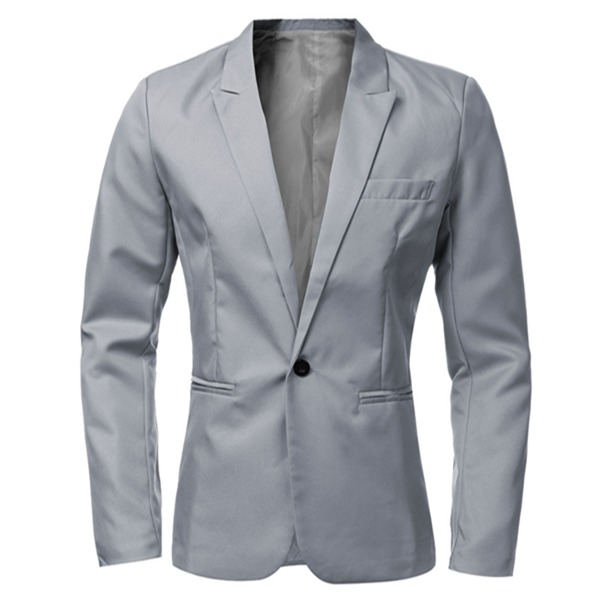 Fashion Mens Slim Casual Suit Pointed Collar Bright Color Blazer at ...