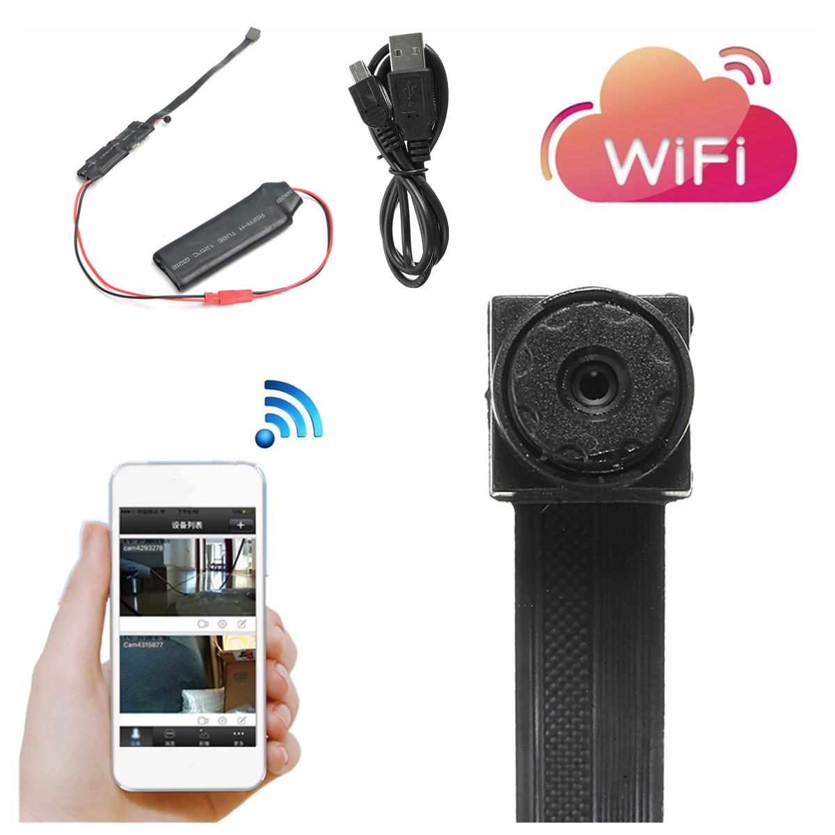 DANIU Mini Wifi Câmera para Android iOS PC