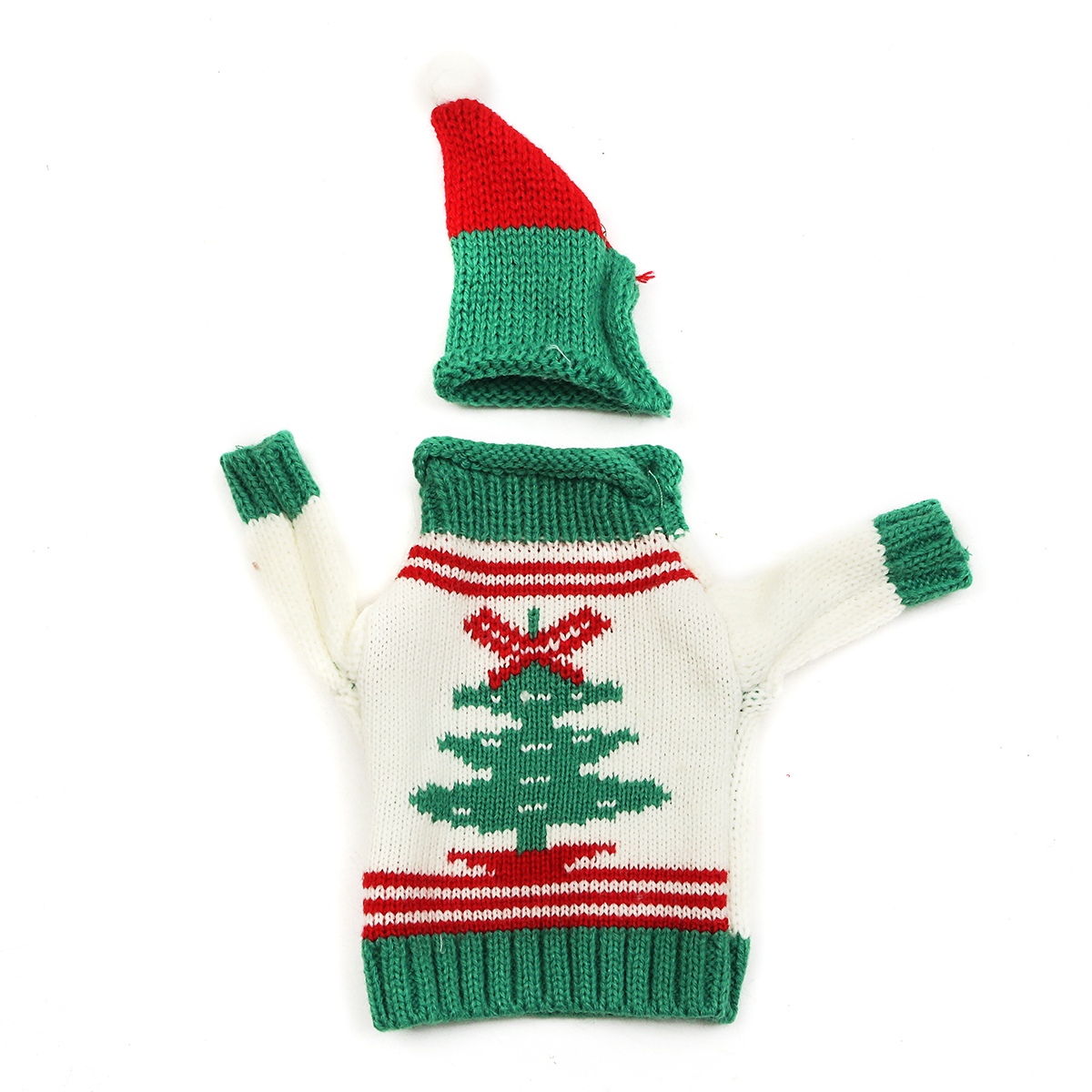 Christmas Knitted Sweater Lid Hat Wine Bottle Cover Wrap Bag Xmas Decoration - Photo: 7