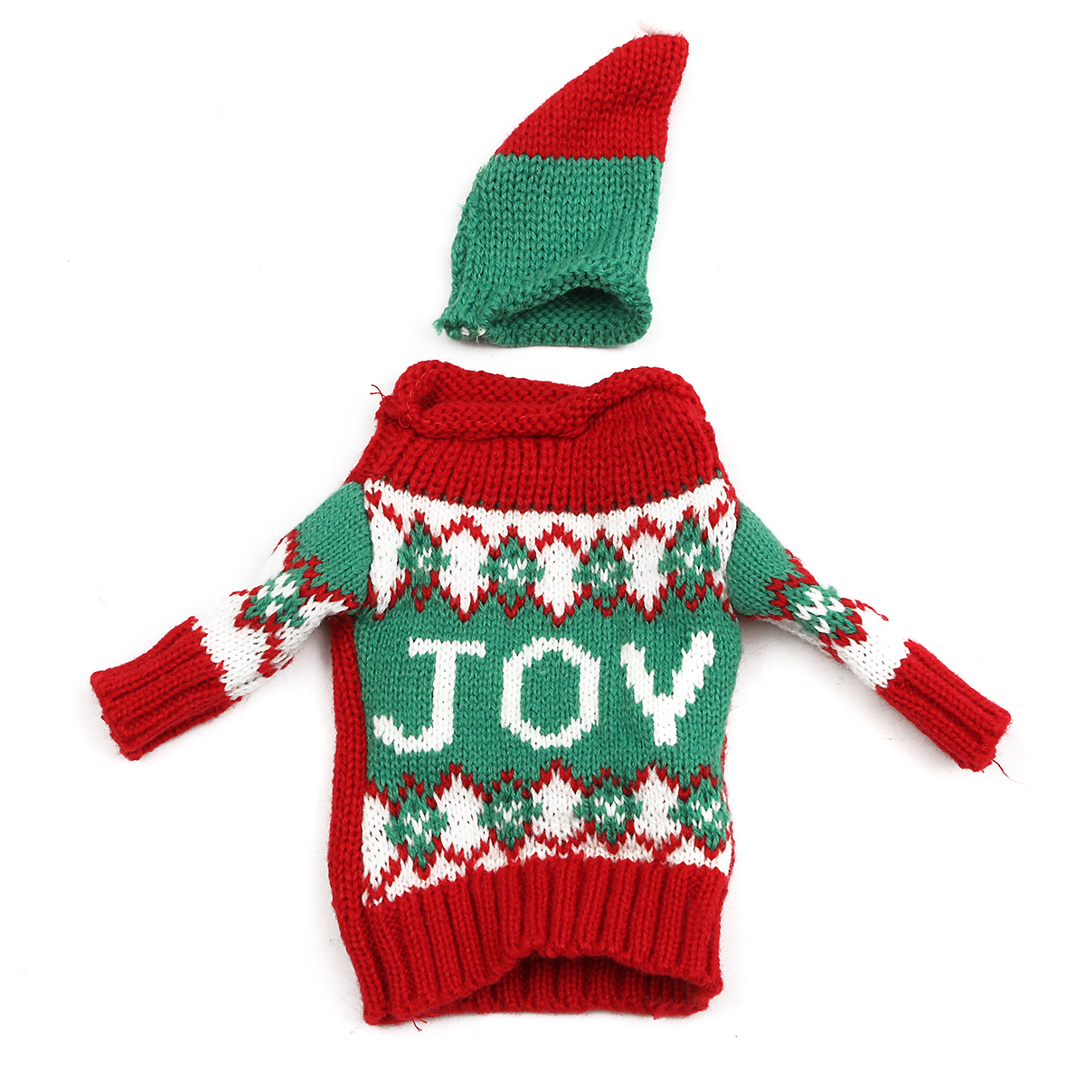 Christmas Knitted Sweater Lid Hat Wine Bottle Cover Wrap Bag Xmas Decoration - Photo: 6