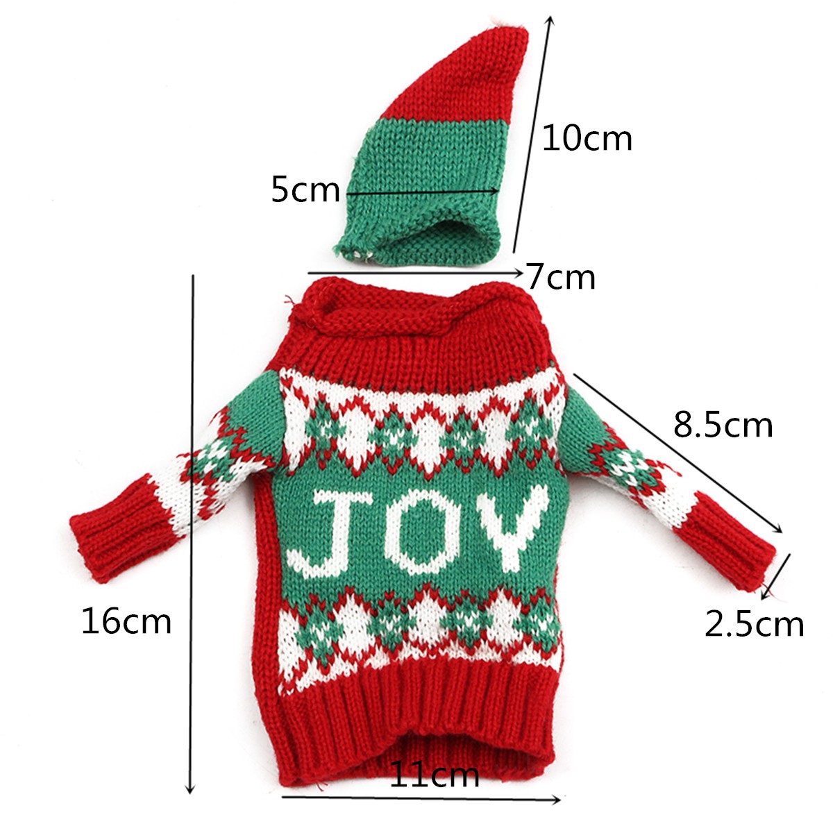 Christmas Knitted Sweater Lid Hat Wine Bottle Cover Wrap Bag Xmas Decoration - Photo: 12