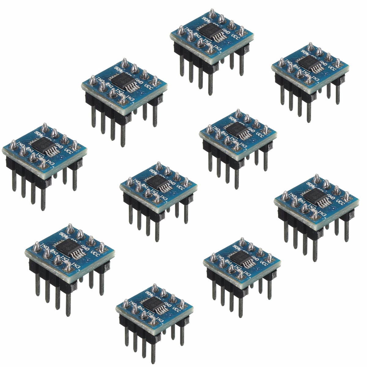 

10Pcs Mini ADS1115 Module 4 Channel 16 Bit I2C ADC Pro Gain Amplifier For Arduino