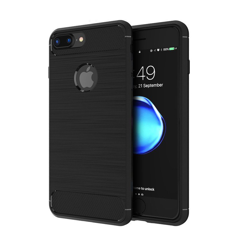

Bakeey Dissipating Heat TPU Carbon Fiber Brushed Texure Shockproof Back Case For Apple iPhone 7 Plus 5.5 Inch