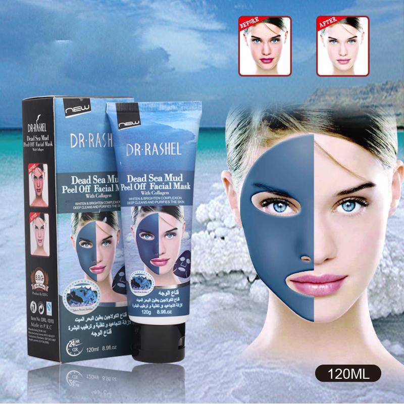

DR.RASHEL Dead Sea Mud Collagen Mask Deep Clean Acne Treatment Peel Off Facial Whiten Pore Purify 120ml