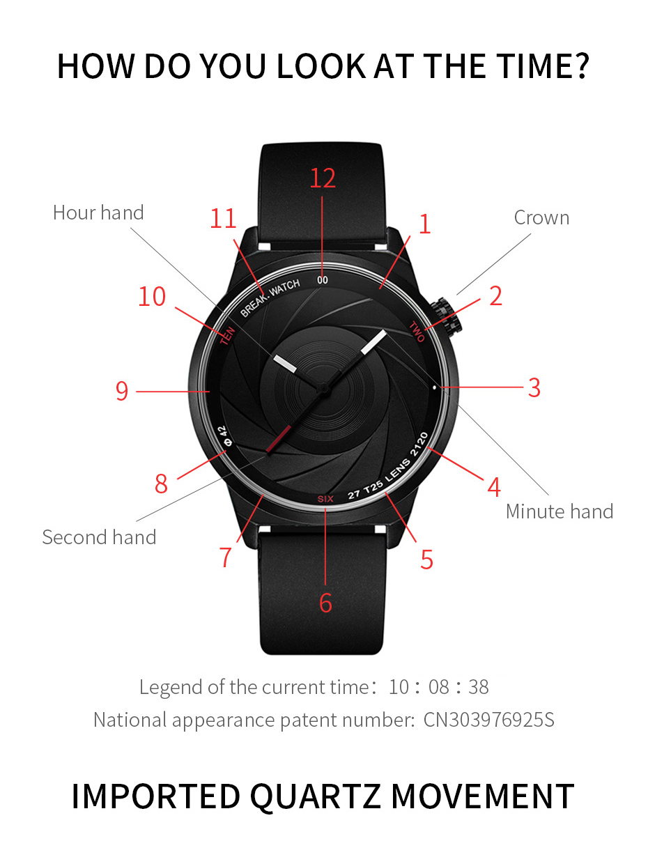 ЛОМАТЬ T25 Фотография Тематические наручные часы Уникальный стиль Кварцевые часы