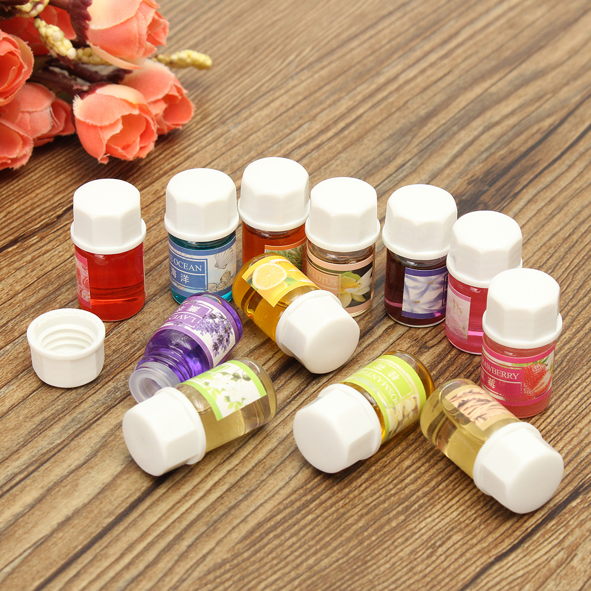 

36pcs Water-soluble Essential Oil Flower Spa Aromatherapy Pure Therapeutic Plant Headache Relief