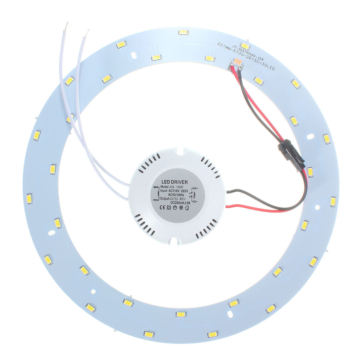. 5730 SMD LED Panel Kreis Annular Deckenleuchte Armaturenbrett Lampe Ersatz 