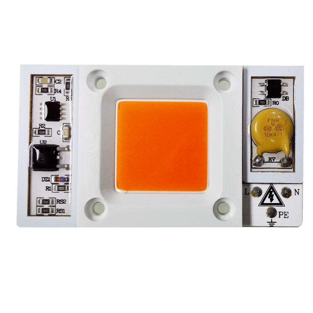 

AC170-300V 50W IP65 Waterproof Anti-thunder Temperature Control LED Grow Light Chip