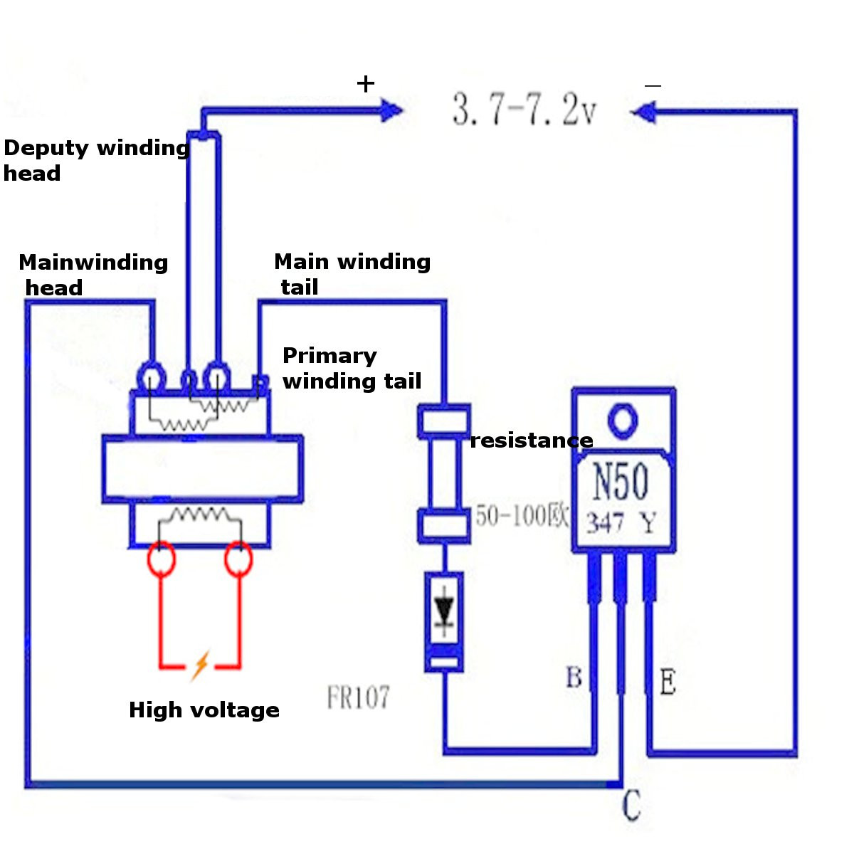 2PCS 10KV High Frequency High Voltage Transformer Booster Coil Inverter  JP 