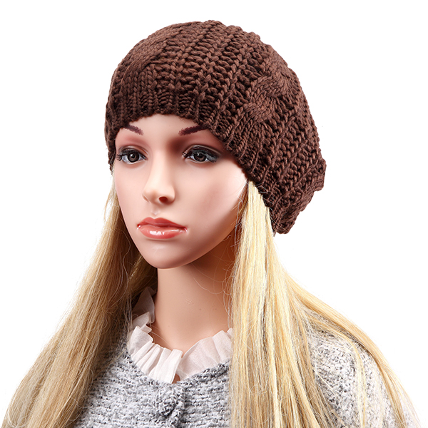 

Women Ladies Knitted Crochet Beanie Hat Winter Warm Slouch Baggy Beret Cap
