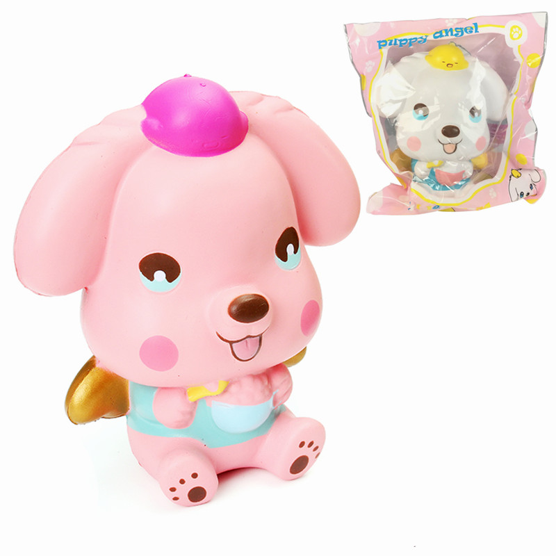 LeiLei Squishy Jumbo Puppy Angel 16cm Slow Rising Original Packaging Pet Collection Gift Decor Toy