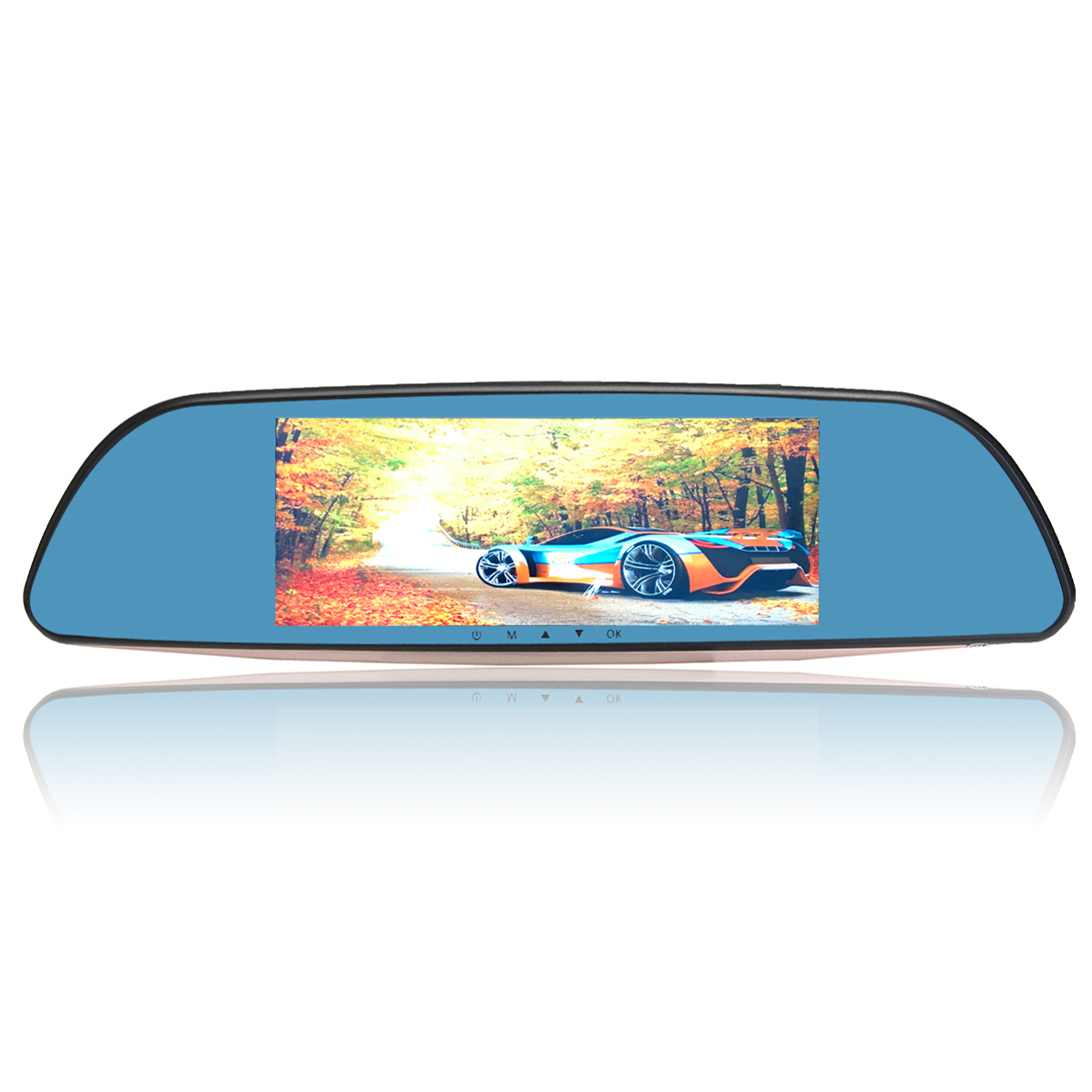 

HD 1080P 7 Inch Dual Len Car Rearview Mirror DVR Dash Camera Recorder GPS Navigator