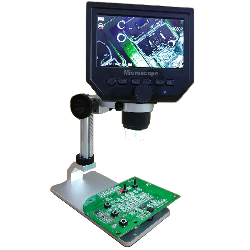 G600 Digital 1-600X 3.6MP 4.3inch Display Microscope